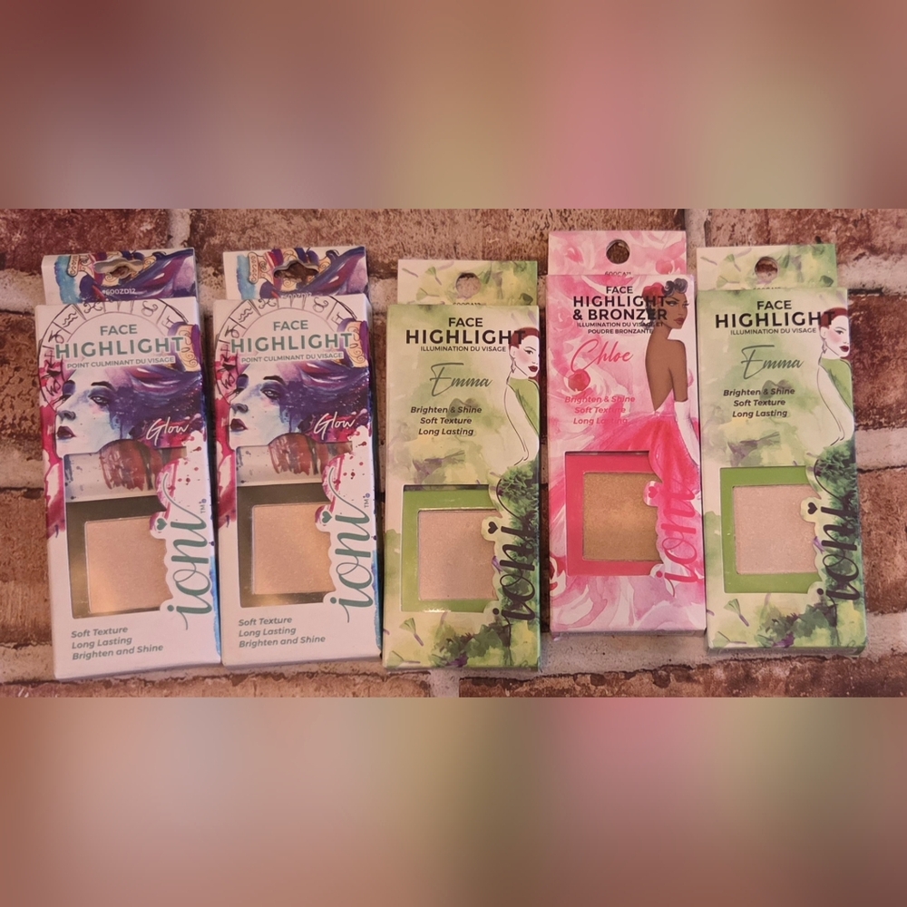 Ioni Face Highlight & Bronzer Palette - Assorted Shades - Pack Of 5